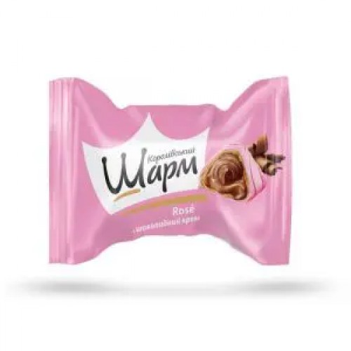 Короливский Шарм - вафельные конфеты с шоколадной начинкой в розовой глазури, 300г